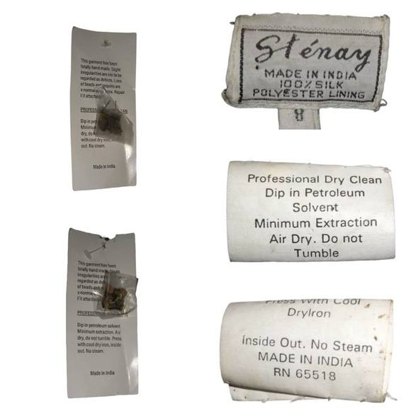 Stenay Dress Vintage 80s 20s Gatsby Dynasty Black Sequin Beaded Flapper Mob Wife - Picture 14 of 16